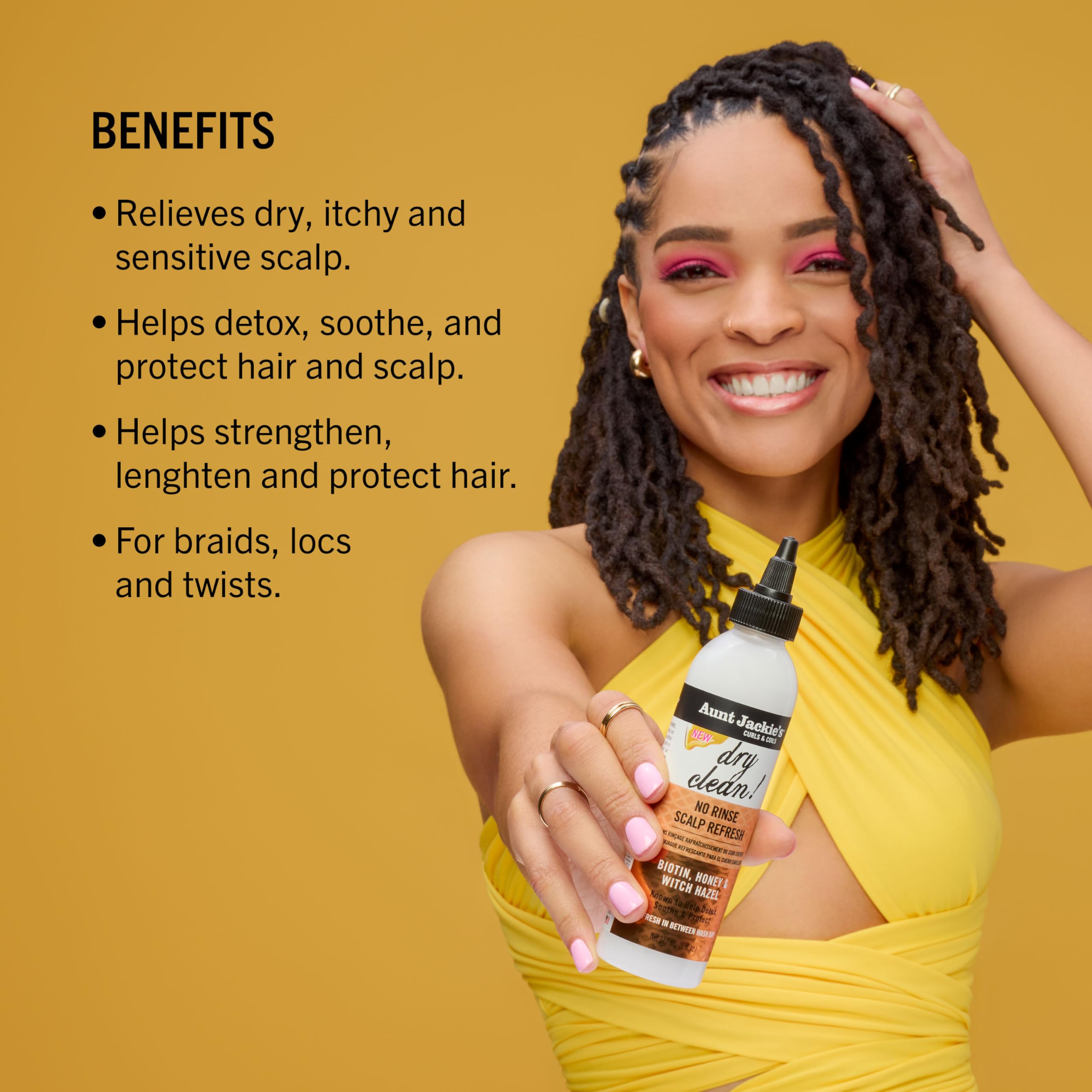 Aunt Jackie's Witch Hazel detox soothes the scalp while cleansing away buildup.