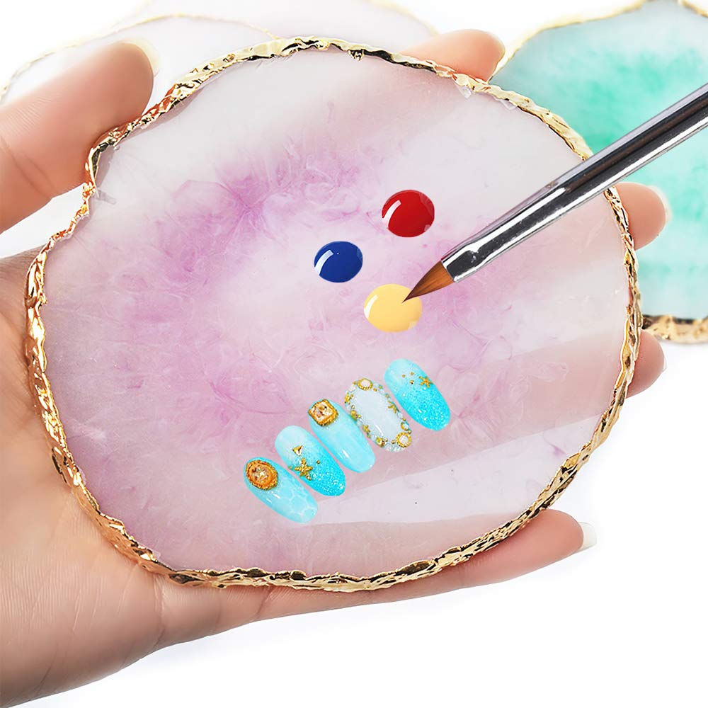 AUOCATTAIL resin palette with mixed colors lets you blend smoothly.