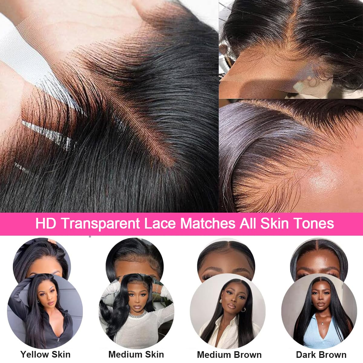 AUOU 200% density straight wig delivers full, lush fullness with natural movement