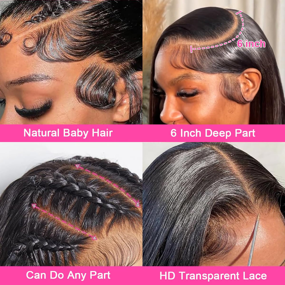 AUOU HD transparent Swiss lace with bleached knots for a seamless hairline