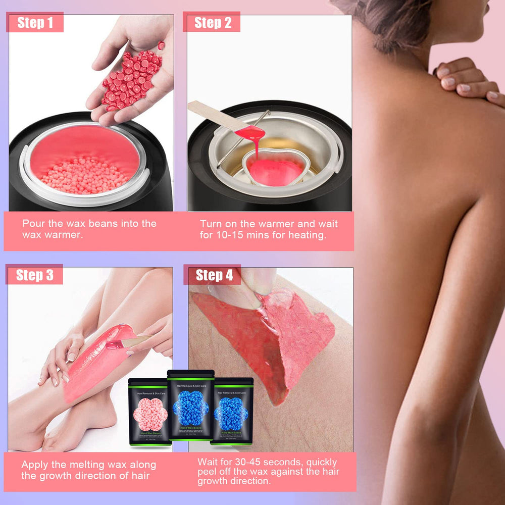 Auperwel Brazilian waxing beads grip coarse and fine hairs at the root