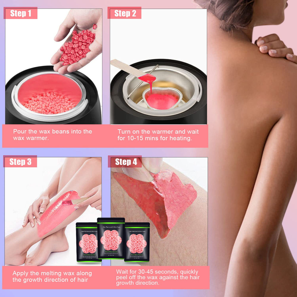 Auperwel wax beads for underarms helping clean removal with minimal irritation