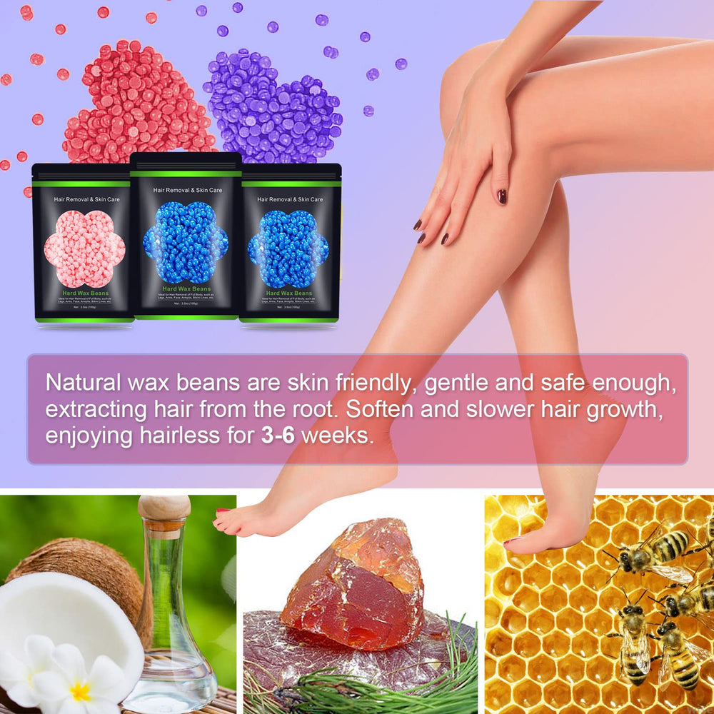 Auperwel hard wax beads for sensitive skin offering gentle removal