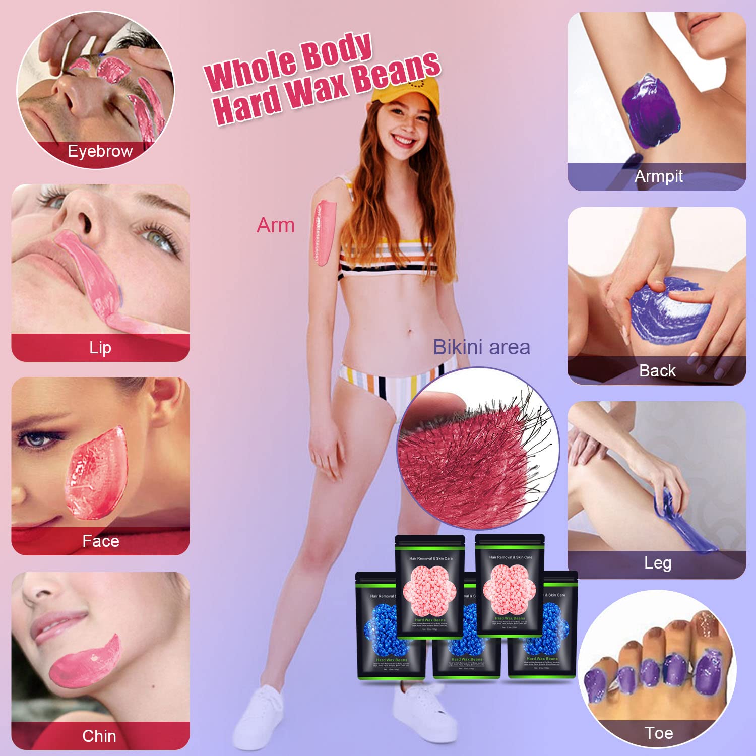 Auperwel wax beads leave skin smooth with potential longer intervals between sessions.