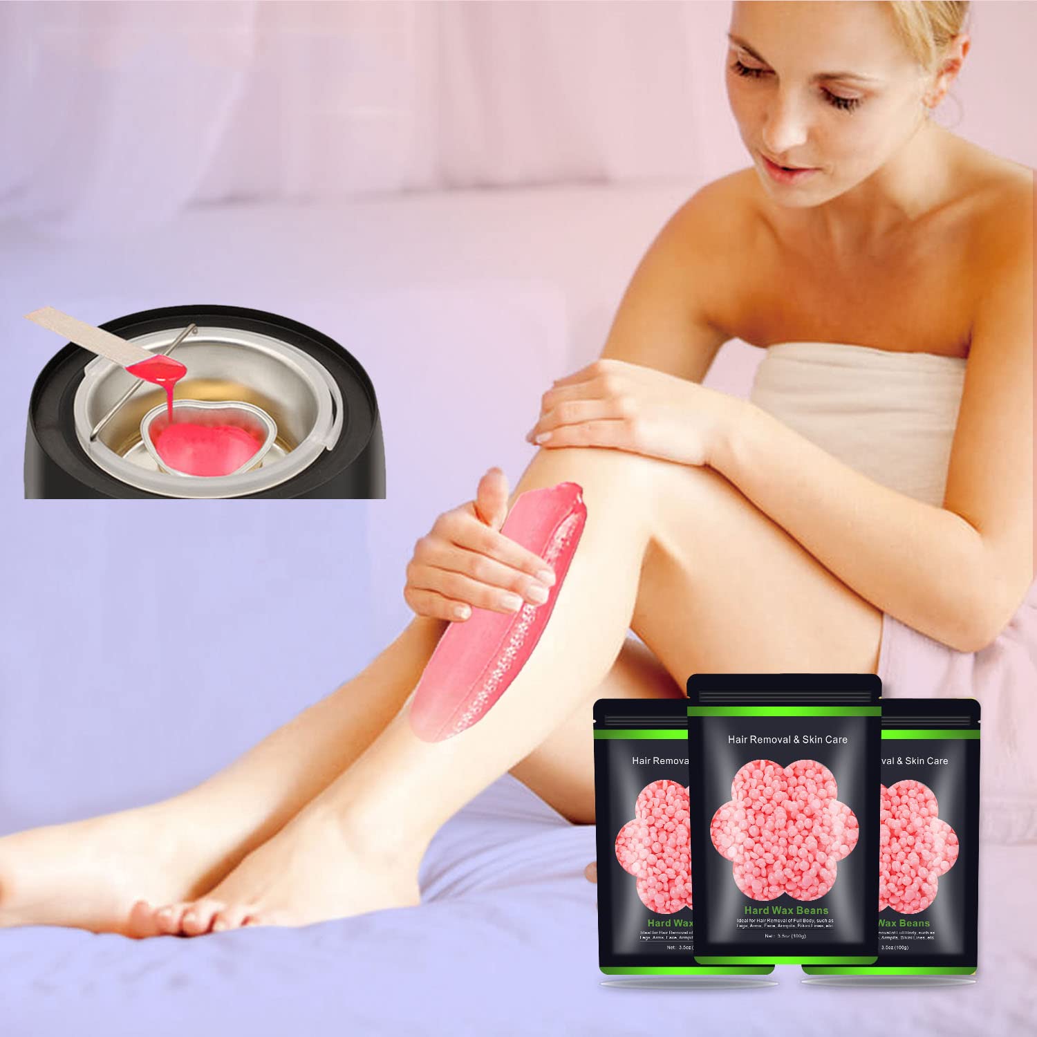 Auperwel included spatulas for convenient waxing sessions