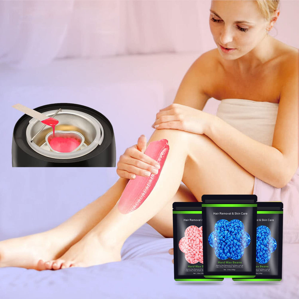Auperwel legs and bikini wax beads deliver smooth skin for weeks