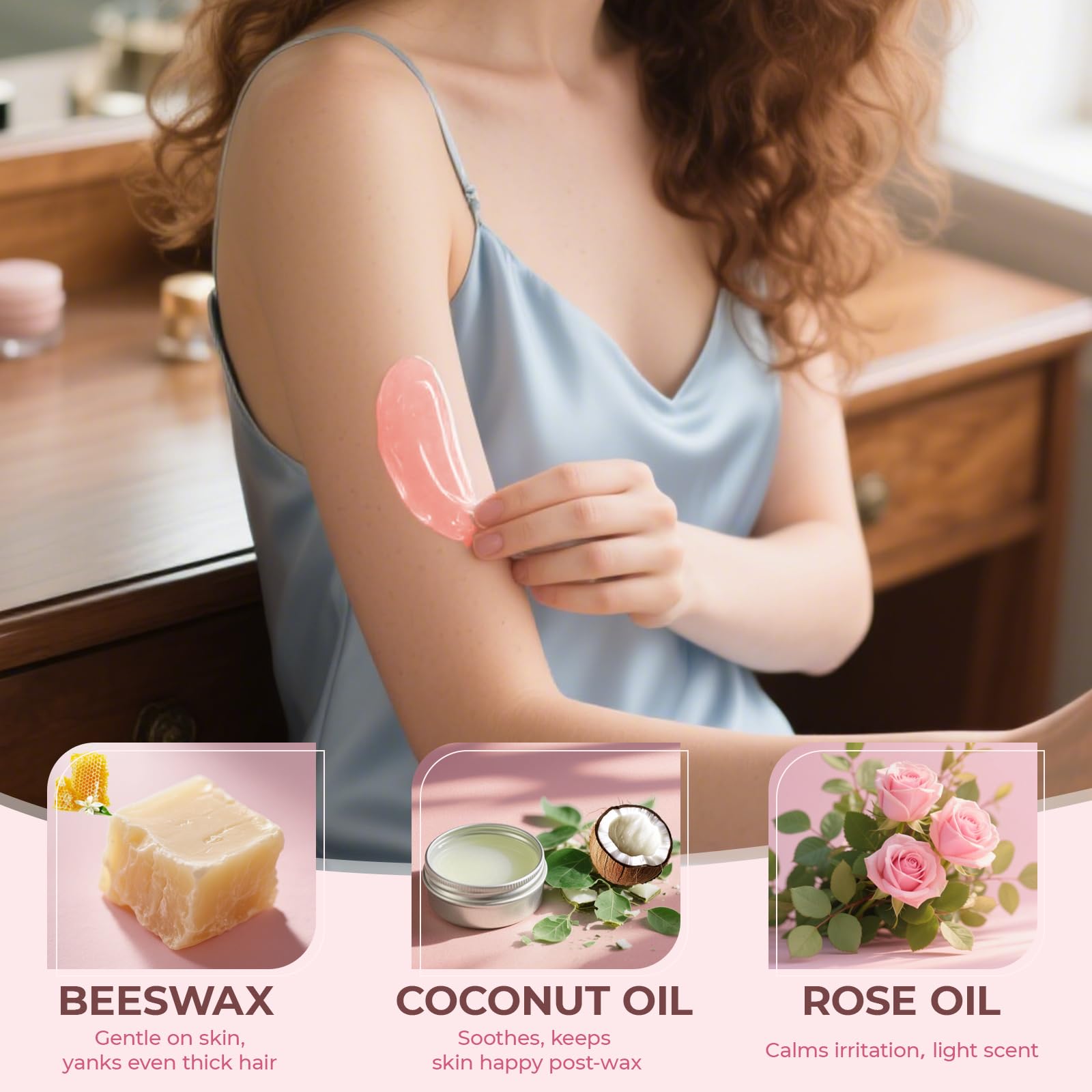Auperwel private at home waxing session in a comfy bathroom