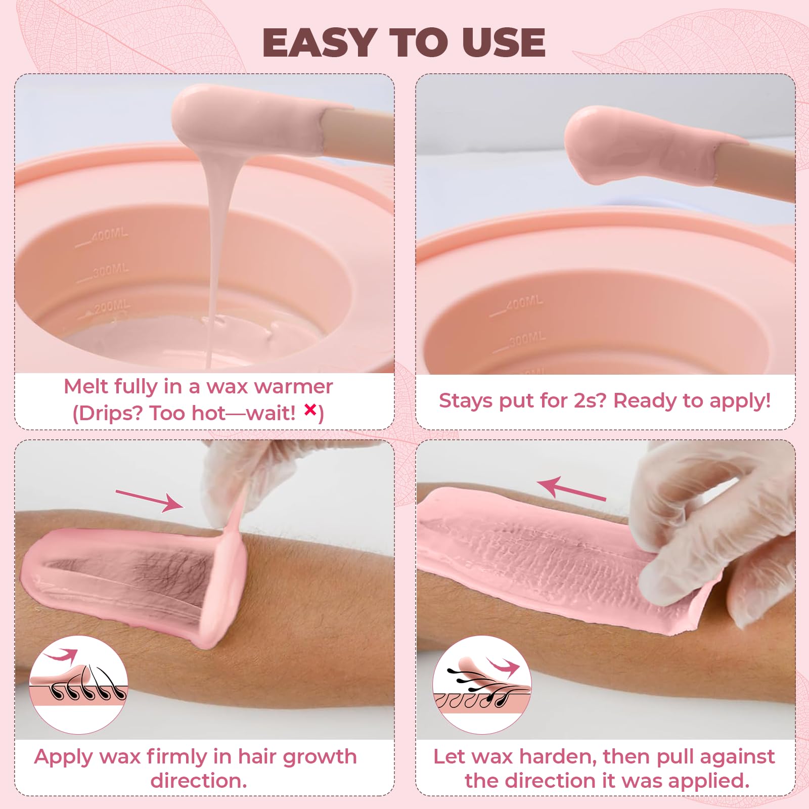 Auperwel rose scented wax used at home for spa like experience