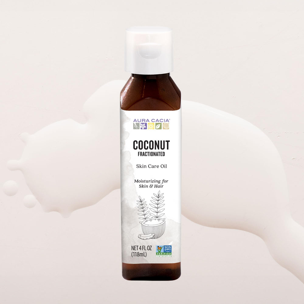 Aura Cacia aceite-coco-fraccionado cuidado diario del cuerpo