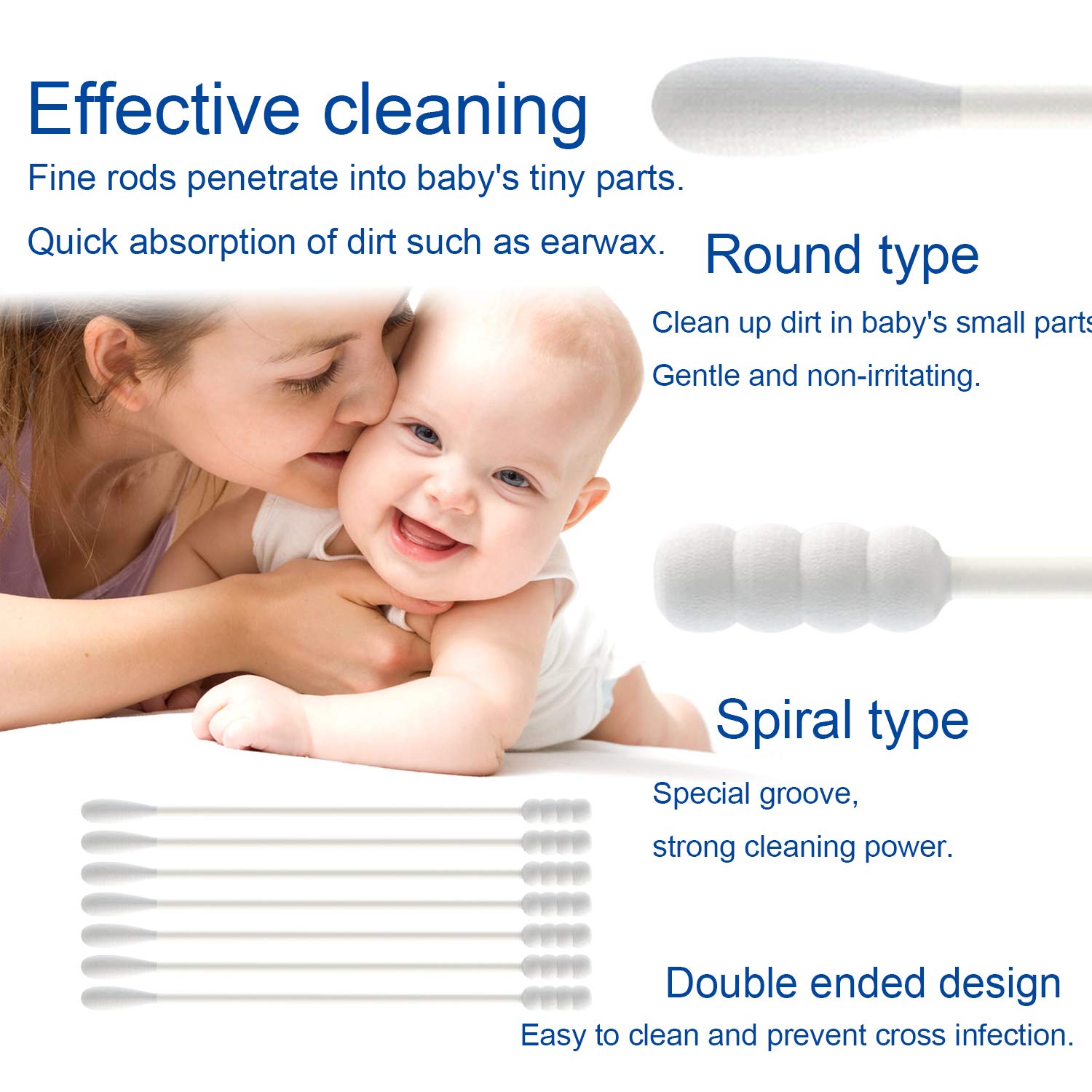 AURASIN BPA-free cotton swabs for safer daily use