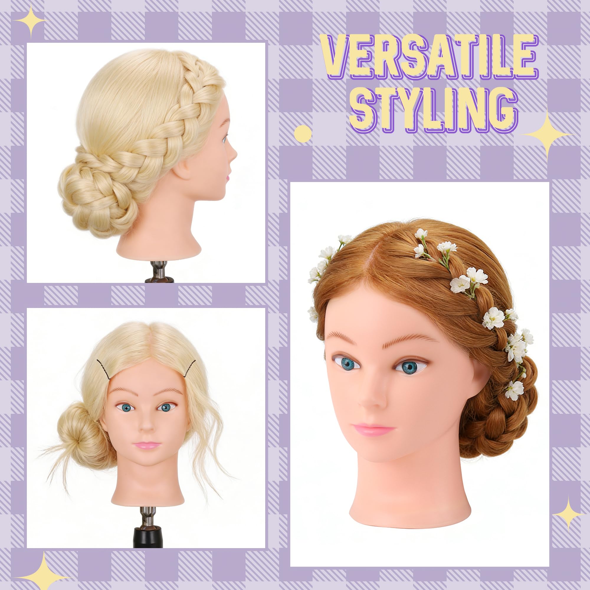 Aurevanna wash-conditioning-ready head offers realistic hair care demonstrations and gentle care routines.