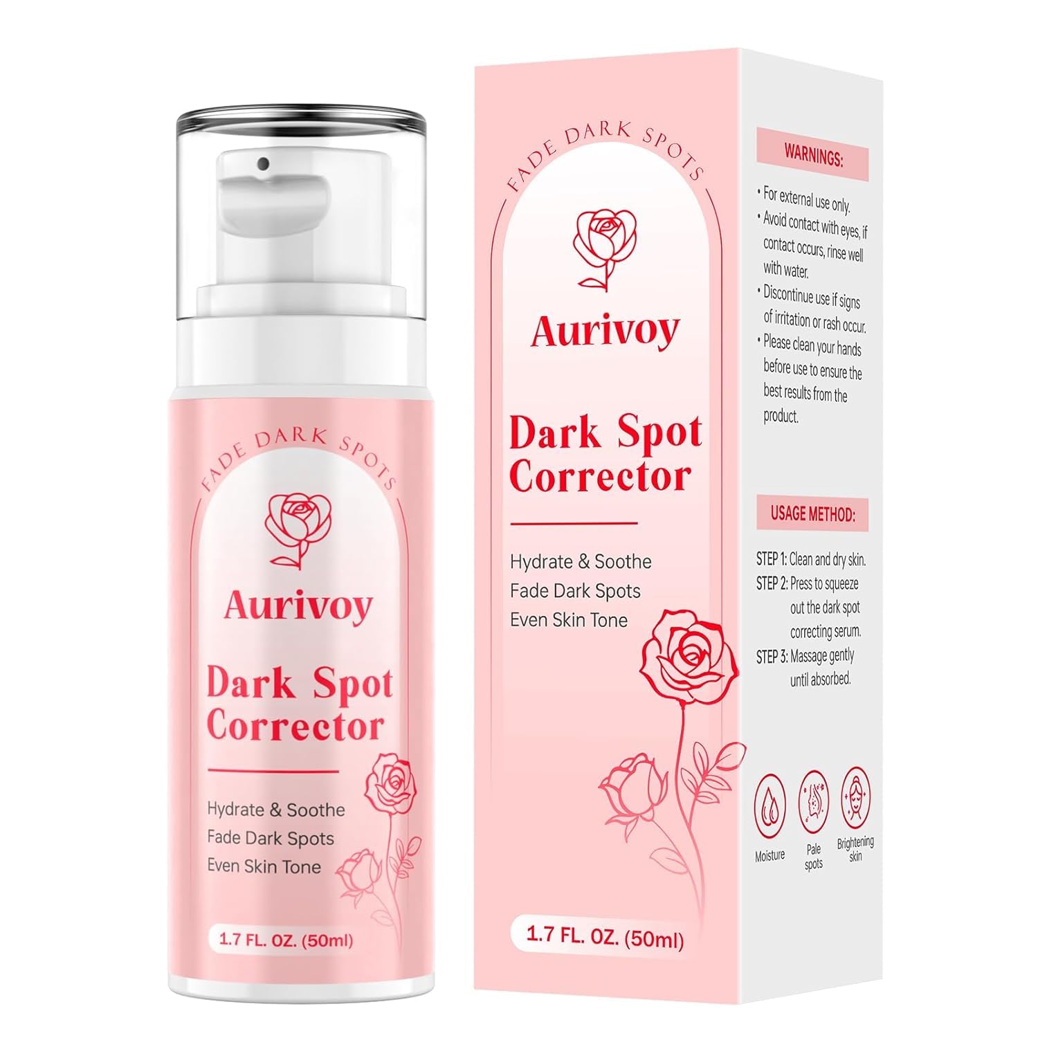 Aurivoy suero manchas facial mejora tono y luminosidad suave.