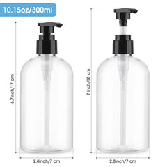 Aurnoet clear pump bottle closeup showing BPA-free PET durability
