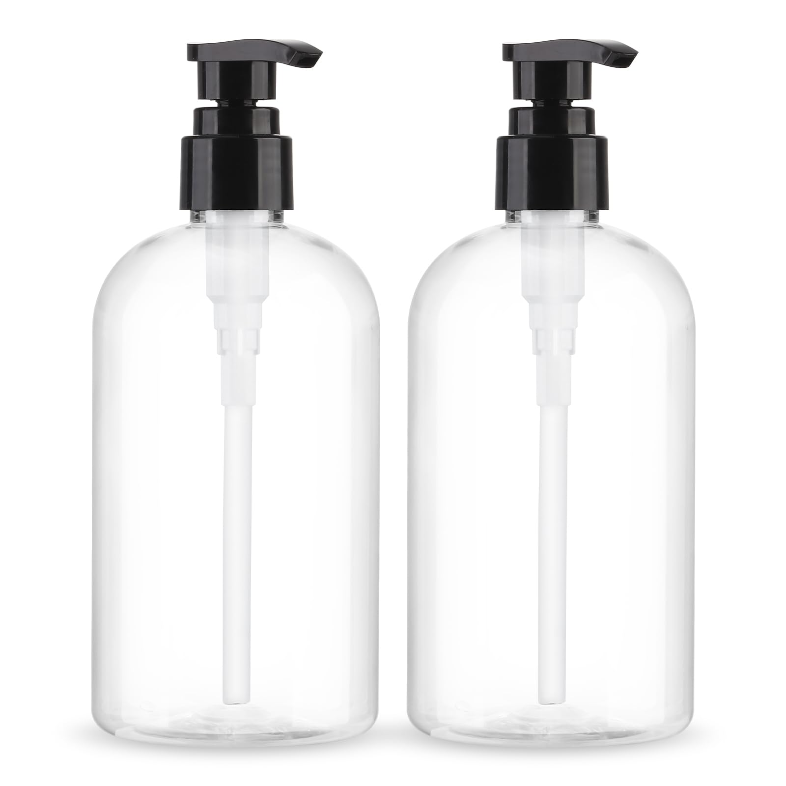 Aurnoet empty pump bottles 300ml two-pack for organized dispensing