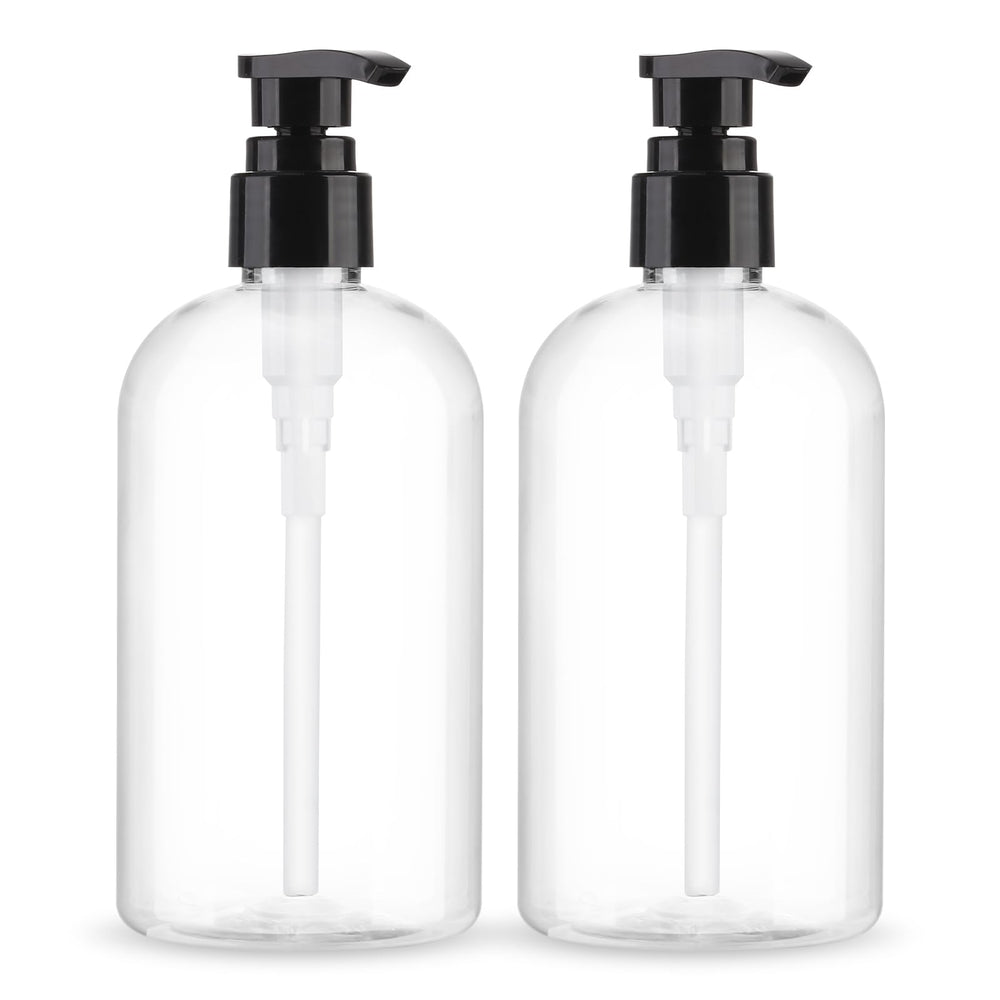 Aurnoet empty pump bottles 300ml two-pack for organized dispensing