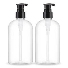 Aurnoet empty pump bottles 300ml two-pack for organized dispensing
