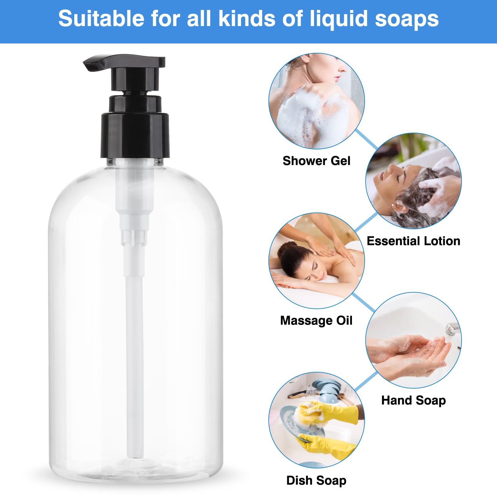 Aurnoet mouthwash bottle versatile for liquids and travel
