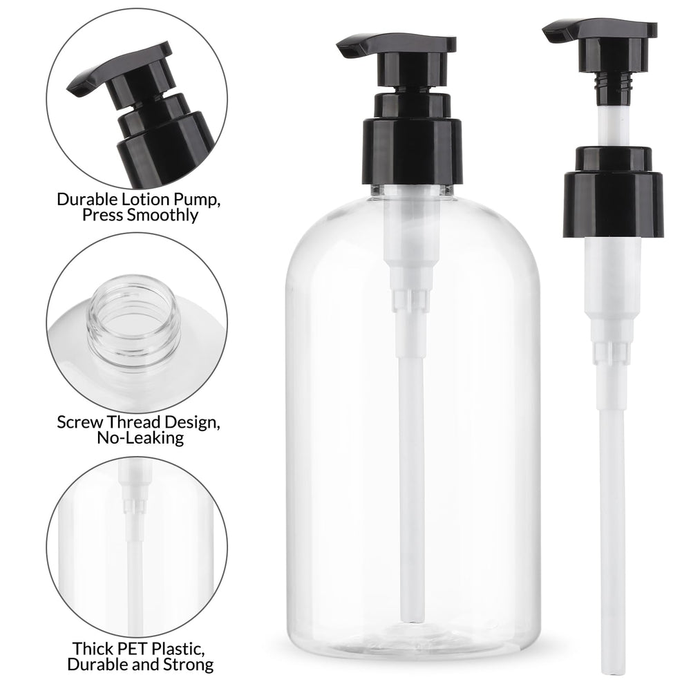 Aurnoet pump bottle open cap highlights easy filling and reseal