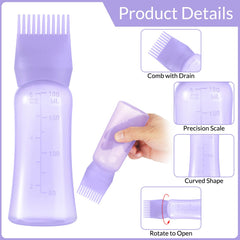 Aurnoet root comb bottle closeup shows graduated scale for accurate dosing.