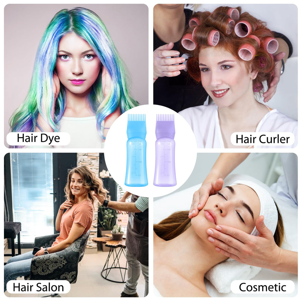 Aurnoet root comb bottle in use at home or salon for precise dosing.