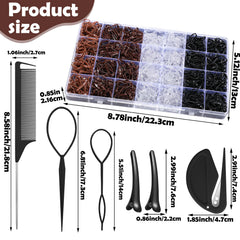 Auroray four natural color hair bands complement any hairstyle.