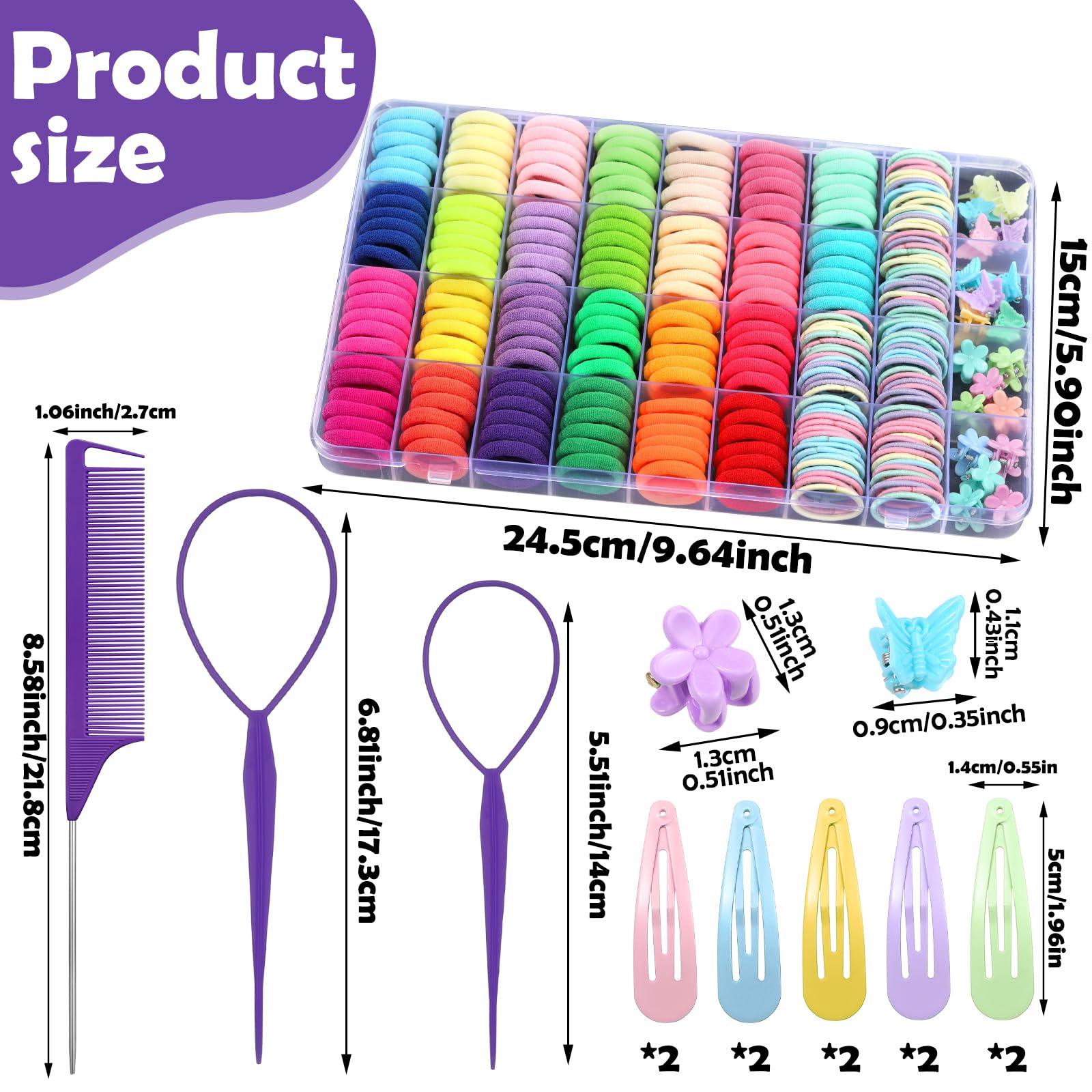 Auroray elásticos de pelo para bebé, suaves y cómodos para evitar tirones.