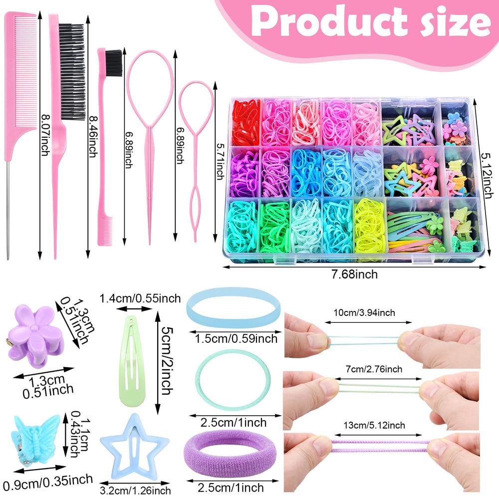 Auroray gomas algodón suaves para cabello de niñas y bebés.