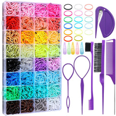 Gomas elasticas Auroray 32 colores para peinados versátiles y duraderos