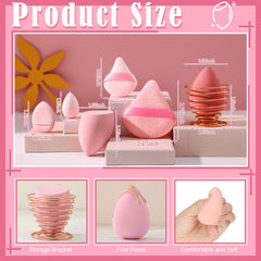 Auroray large triangle powder puffs for even powder setting