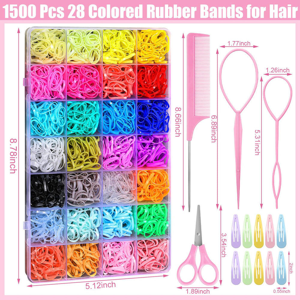 Auroray ligas para cabello en 28 colores para peinados variados.