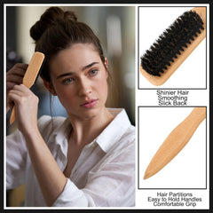 Auroray medium boar bristle edge comb for precise shaping.