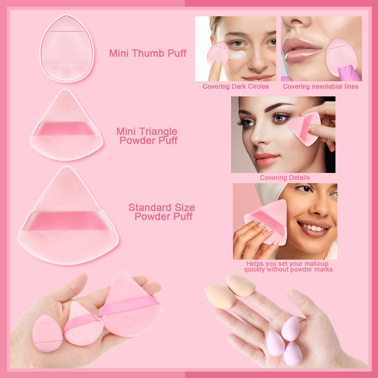 Auroray mini foundation puffs designed for precise coverage