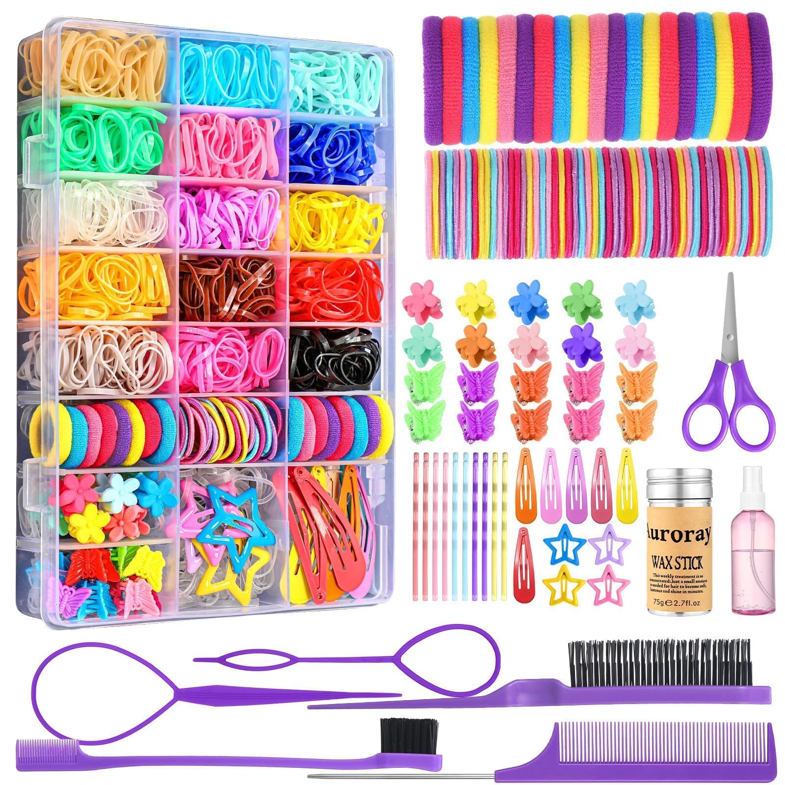 Auroray peine cola de rata para delimitar partes y trenzas limpias.