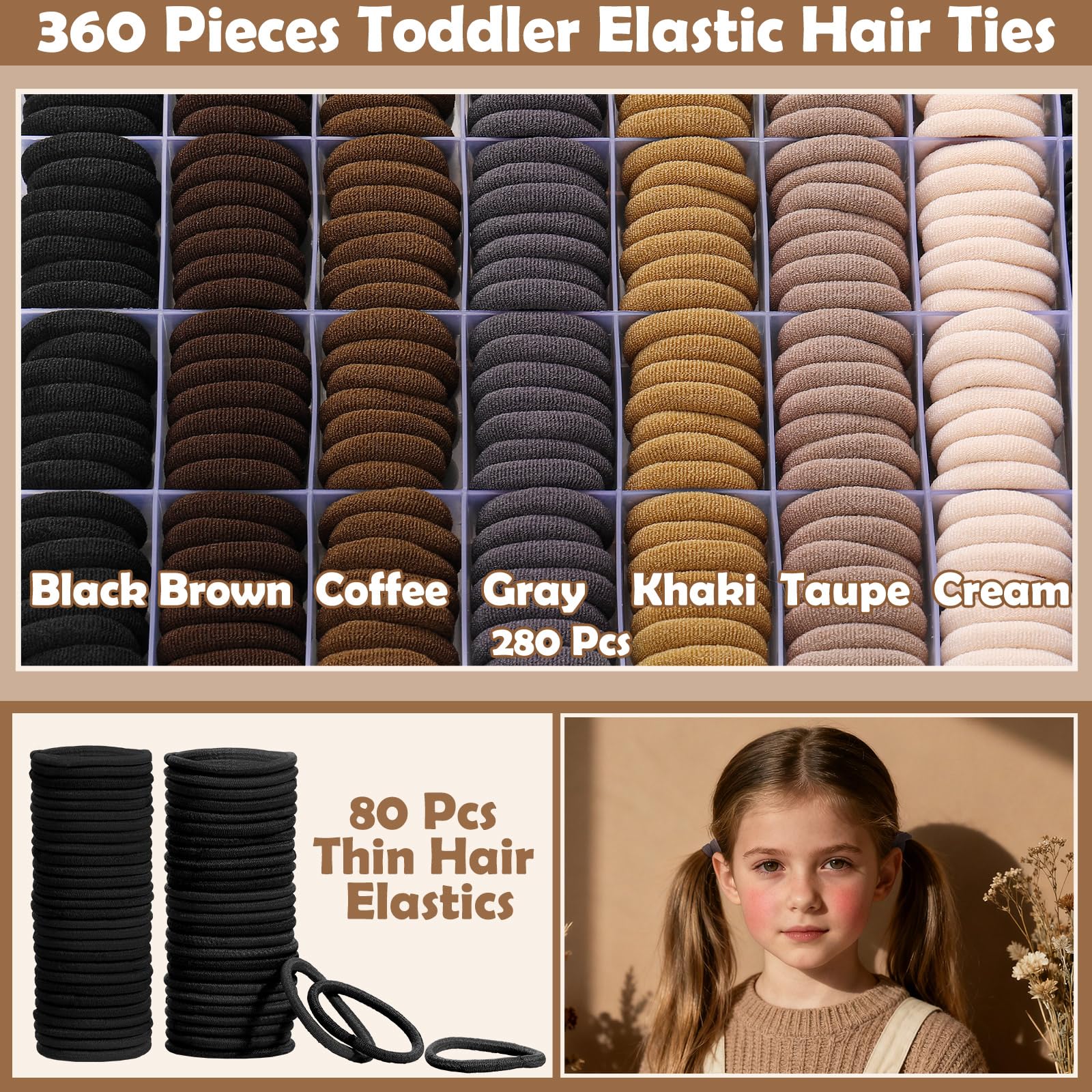 Auroray pinzas para cabello bebé, fáciles de fijar y quitar.