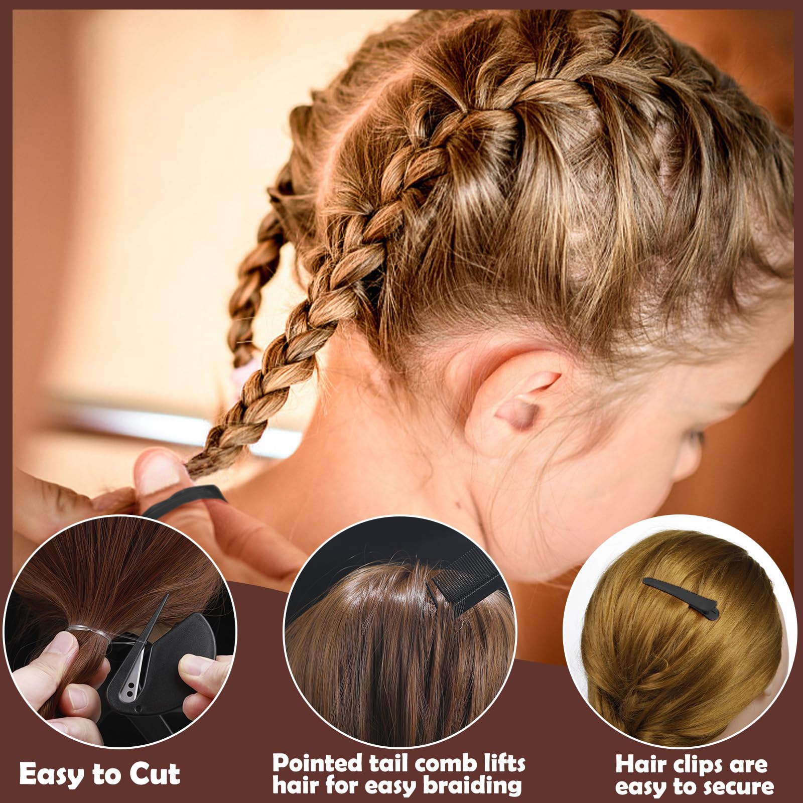 Auroray tospy hair tail tools for precise braiding and styling.