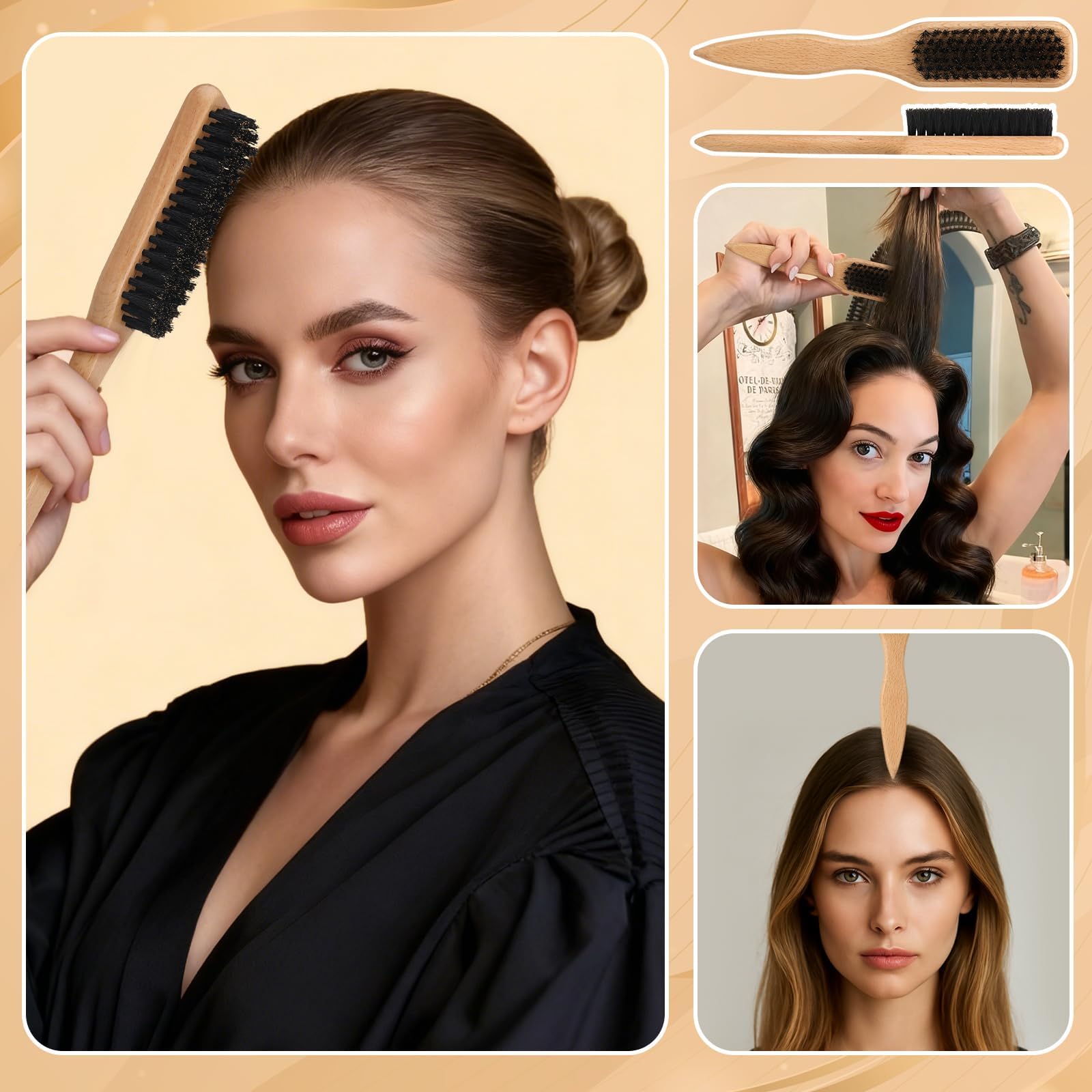 Wide-tooth comb detangles gently while preserving texture.