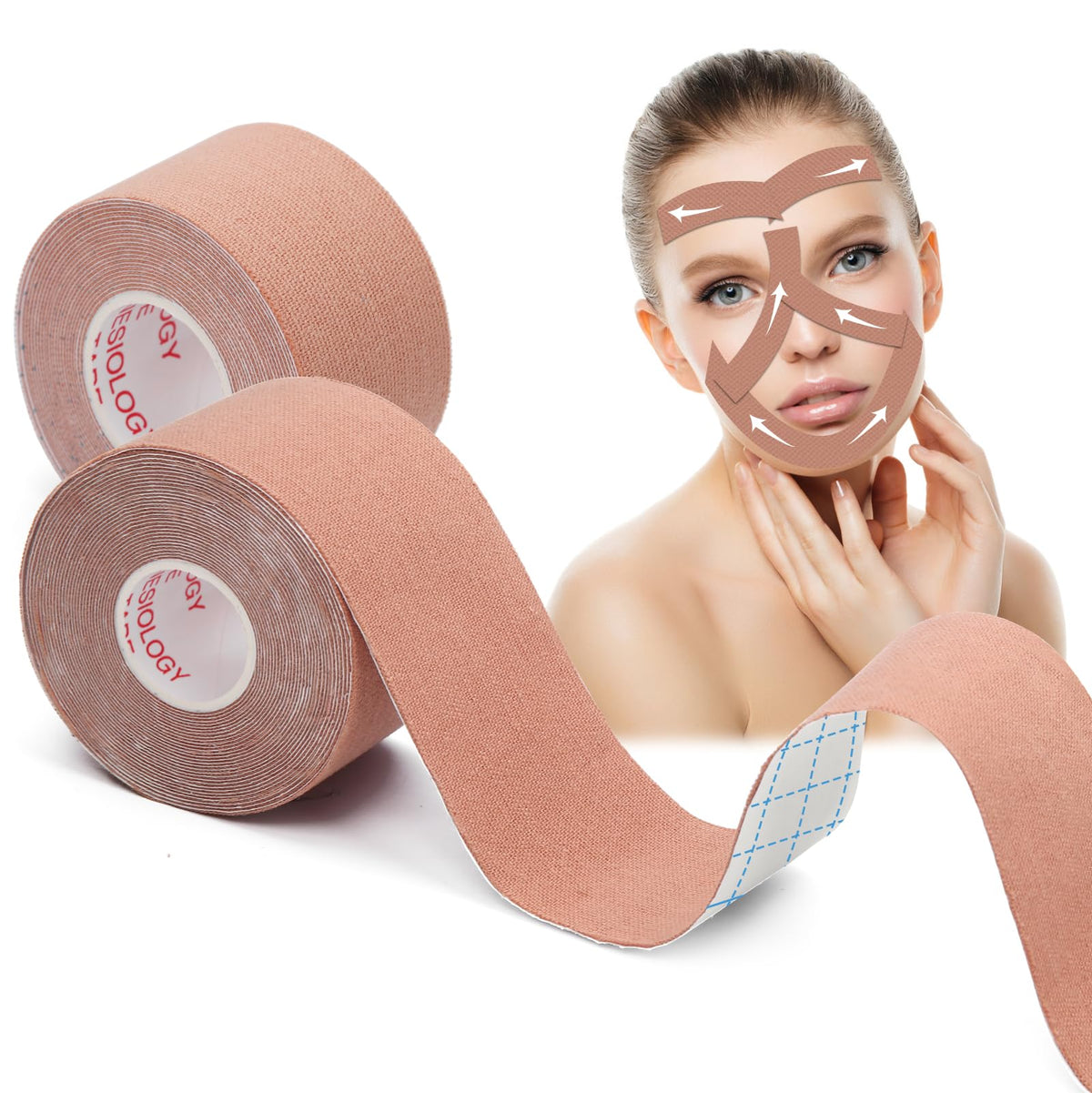 AURUZA tira miofascial facial rollos 2: aplicación suave para rostro y cuello.