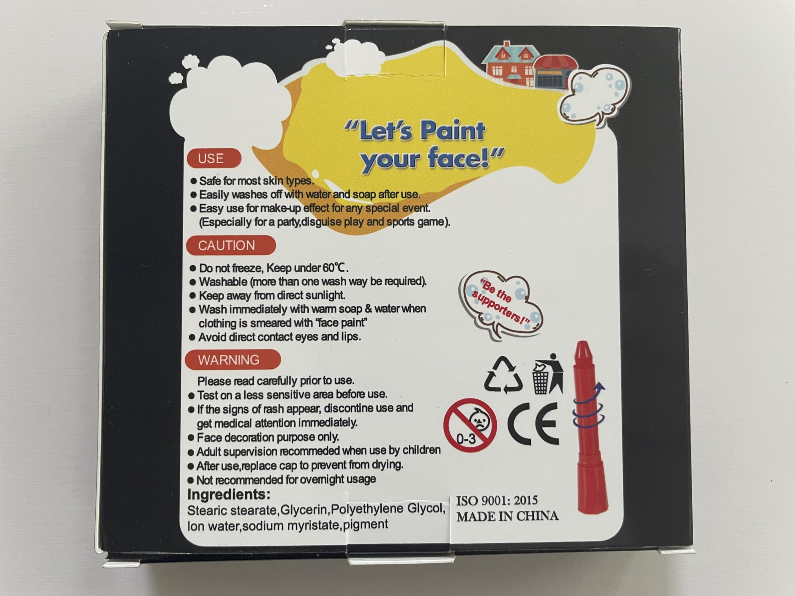Ausbond juego de maquillaje para fiestas al aire libre y eventos.