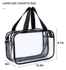 Auseibeely Clear Toiletry Bag with dry compartment keeps dry items organized on the go