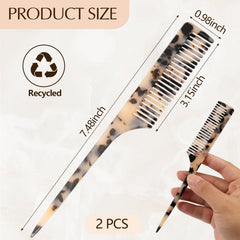 Auseibeely rat tail comb fine teeth glide through hair with minimal snagging