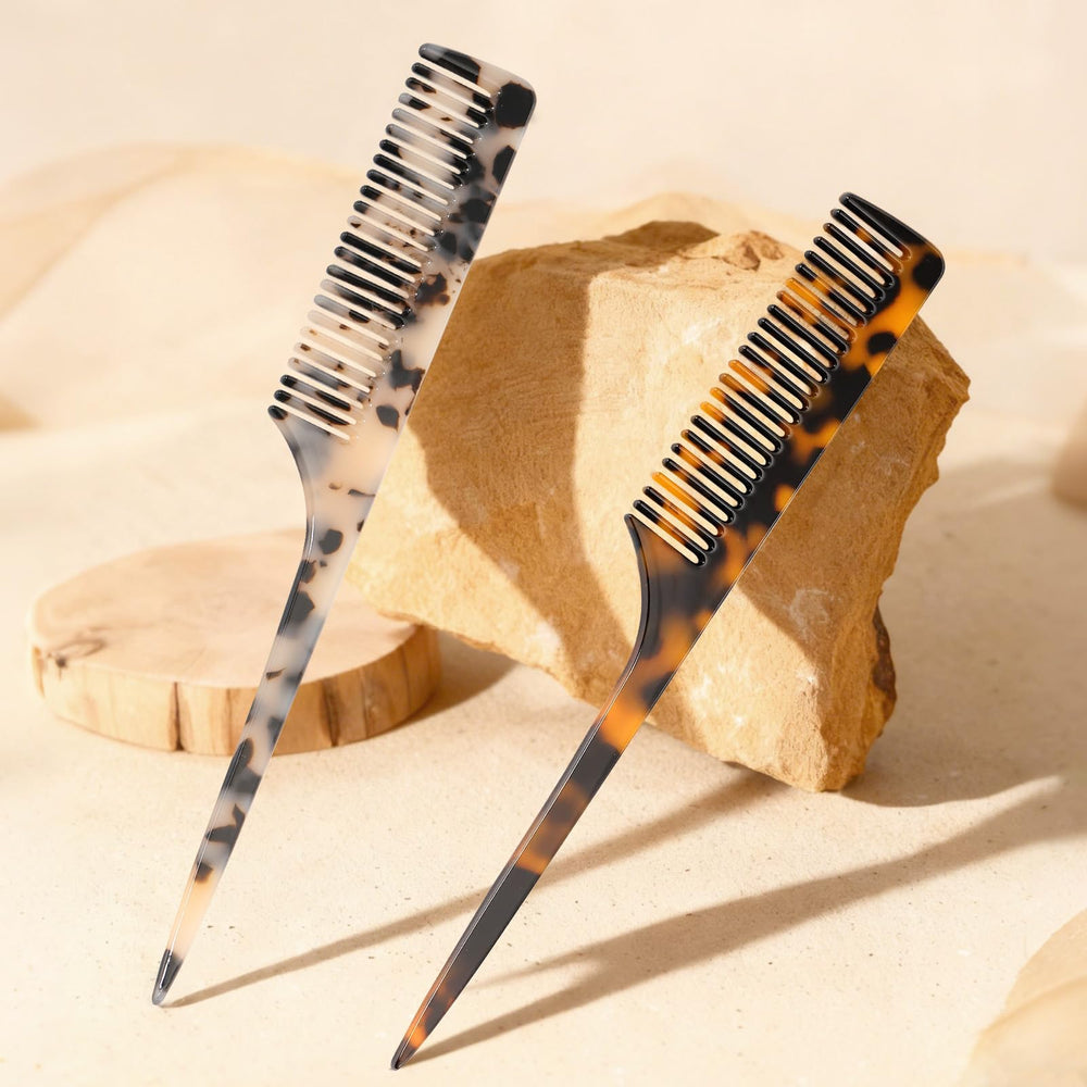 Auseibeely rat tail comb made from recycled cellulose acetate is eco-friendly