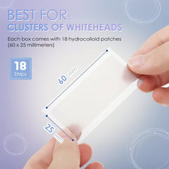AUSLKA hydrocolloid patch on face providing gentle absorption.