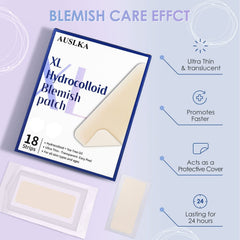 AUSLKA patch on cheek with edge-tampered design prevents roll up.