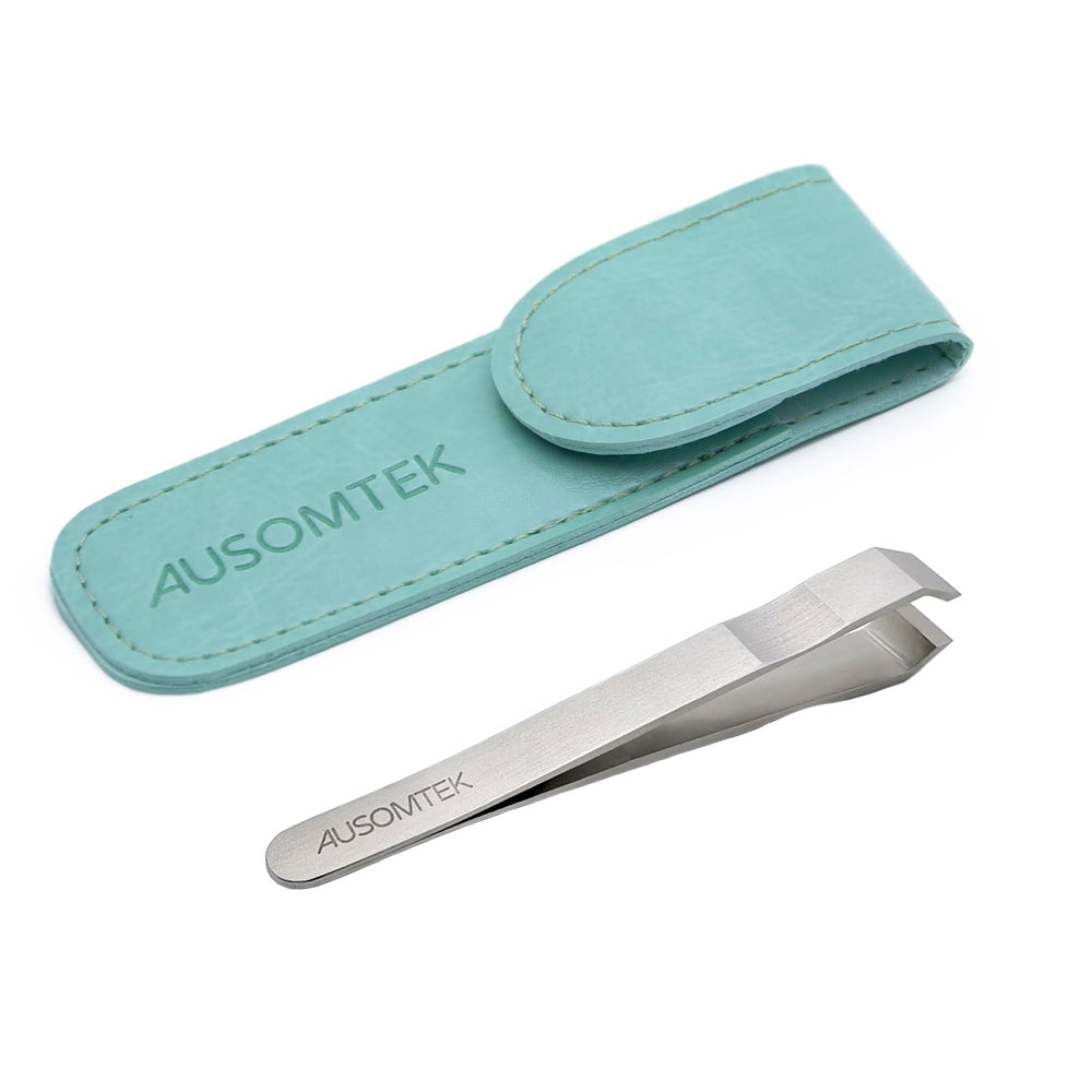 Ausomtek beard and hair tweezers with 10mm tip for precise hair removal