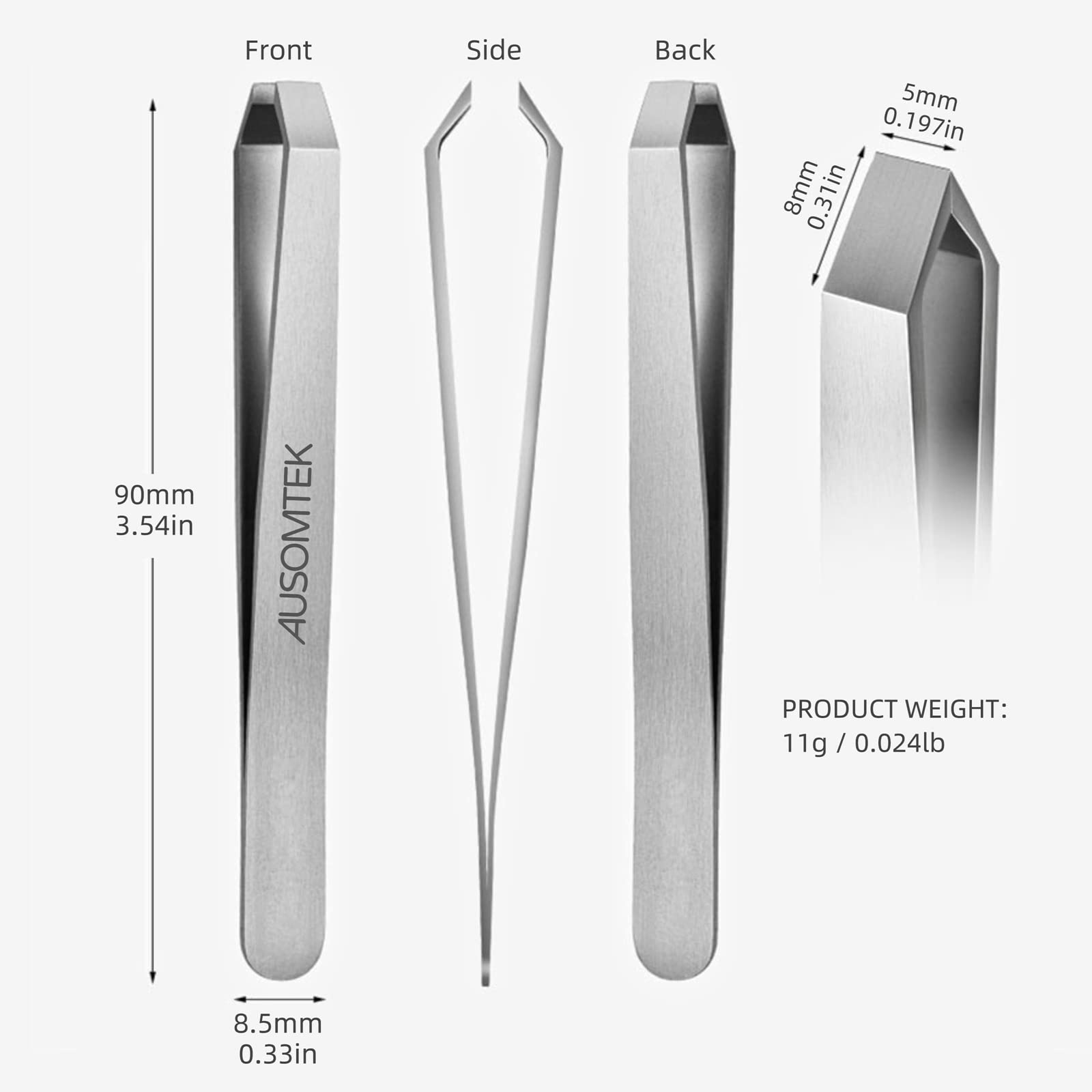 Ausomtek beard tweezers gift-ready packaging for thoughtful grooming.