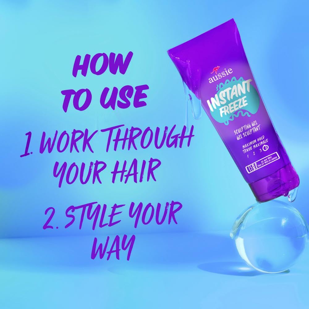 Aussie Instant Freeze Gel control del frizz incluso en días húmedos