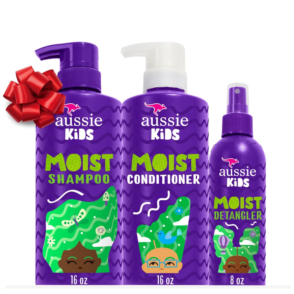 Aussie Kids Shampoo botella frontal, deja el cabello suave y desenredado