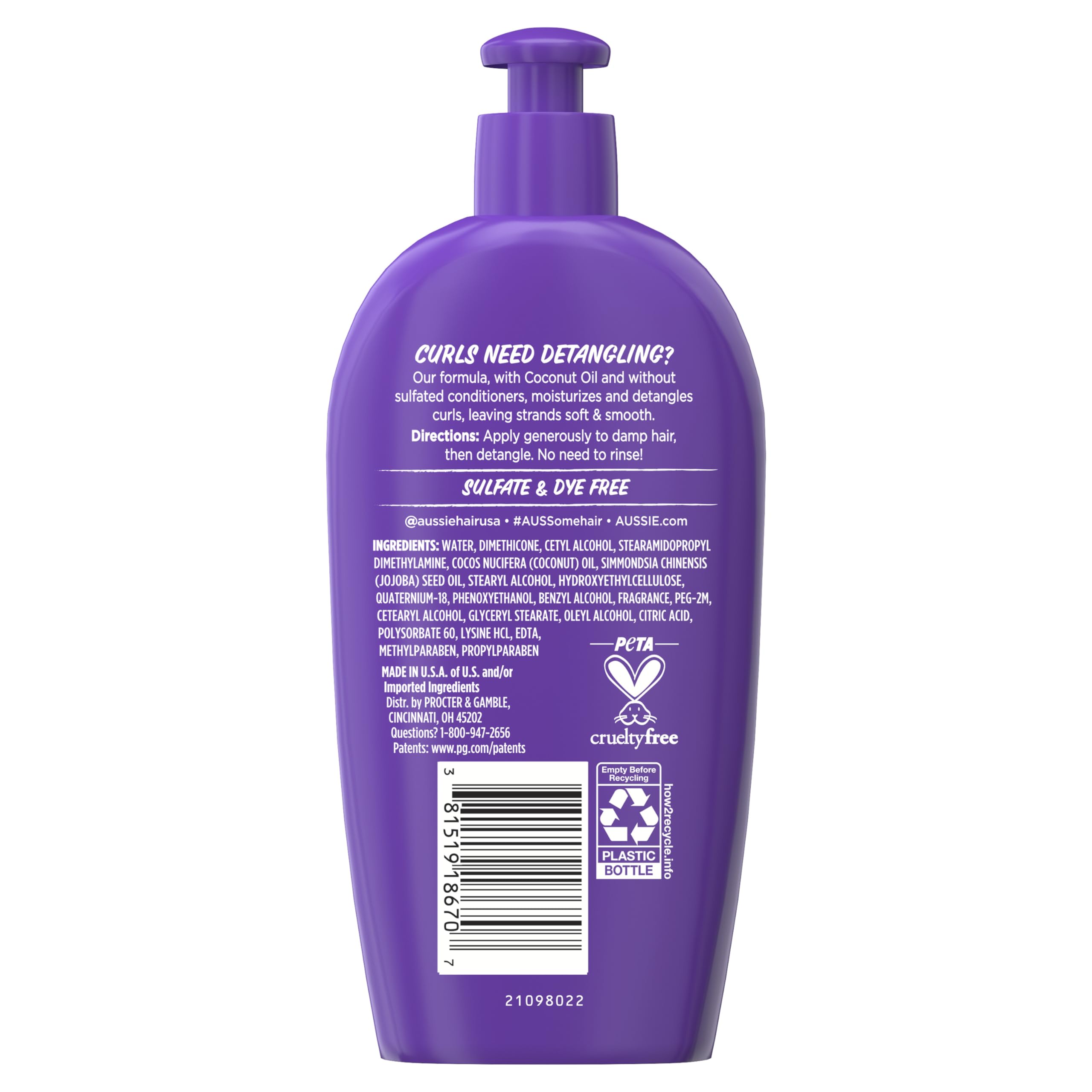 Brand logo with Aussie Miracle Curls on the packaging.