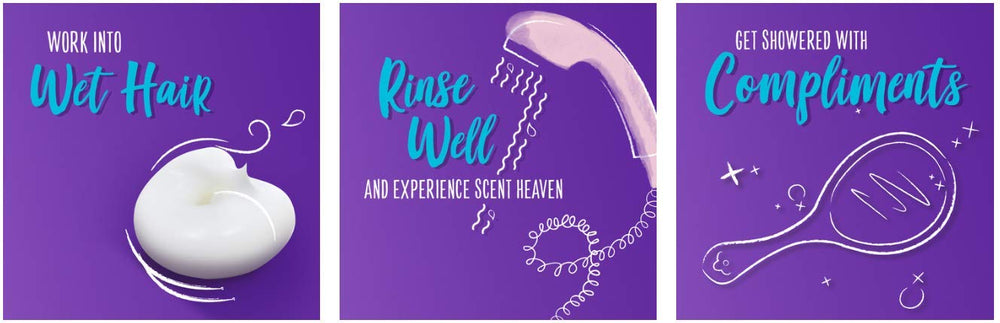Aplicación suave del set Aussie Miracle Moist en cabello mojado.