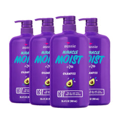 Aussie Miracle Moist Shampoo bottle showcasing avocado-jojoba hydration